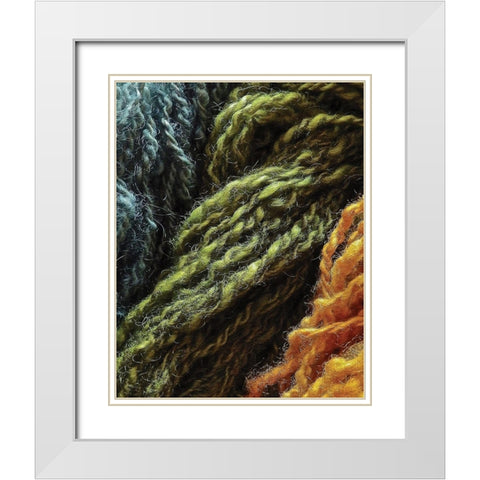 Twisted Yarn II White Modern Wood Framed Art Print with Double Matting by Burkhart, Monika