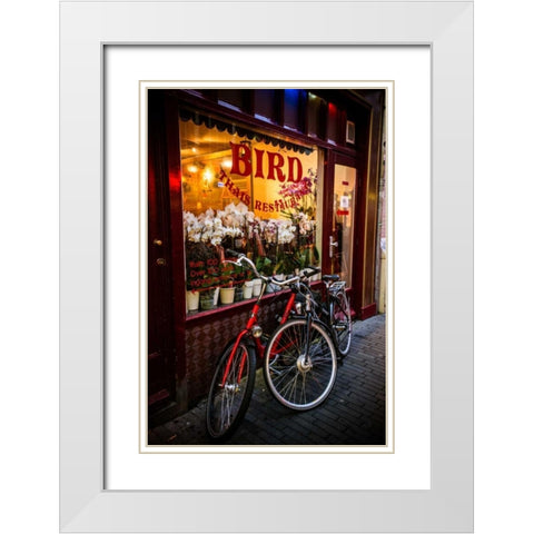 Thai in Amsterdam White Modern Wood Framed Art Print with Double Matting by Berzel, Erin