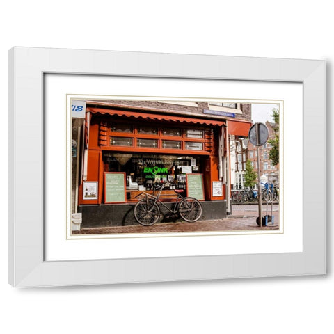 Amsterdam Delicatessen II White Modern Wood Framed Art Print with Double Matting by Berzel, Erin