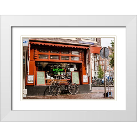 Amsterdam Delicatessen II White Modern Wood Framed Art Print with Double Matting by Berzel, Erin