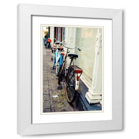 Rusty Bike White Modern Wood Framed Art Print with Double Matting by Berzel, Erin