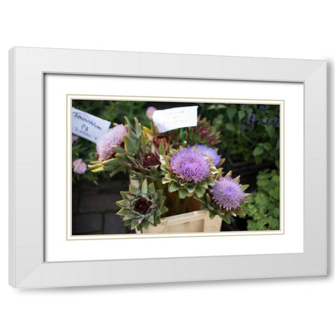 Farmers Market I White Modern Wood Framed Art Print with Double Matting by Berzel, Erin