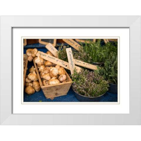 Farmers Market II White Modern Wood Framed Art Print with Double Matting by Berzel, Erin