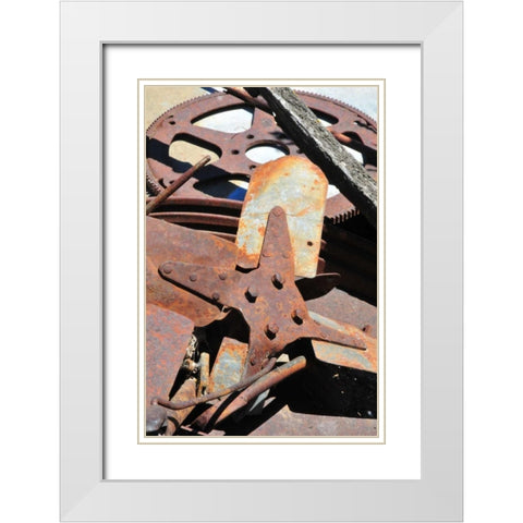 New Era III White Modern Wood Framed Art Print with Double Matting by Berzel, Erin