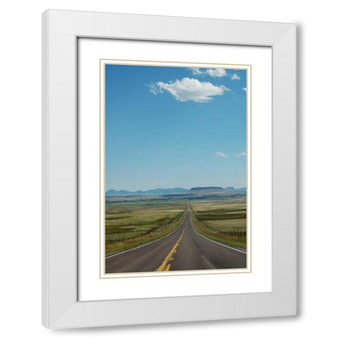 Mountain Summer V White Modern Wood Framed Art Print with Double Matting by Berzel, Erin