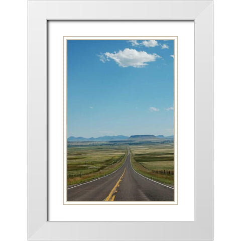 Mountain Summer V White Modern Wood Framed Art Print with Double Matting by Berzel, Erin
