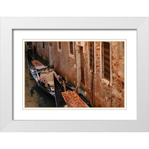 Venitian Alley White Modern Wood Framed Art Print with Double Matting by Berzel, Erin