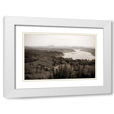 Astoria Oregon White Modern Wood Framed Art Print with Double Matting by Berzel, Erin