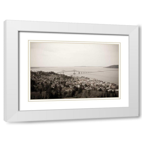 Astoria Vista White Modern Wood Framed Art Print with Double Matting by Berzel, Erin