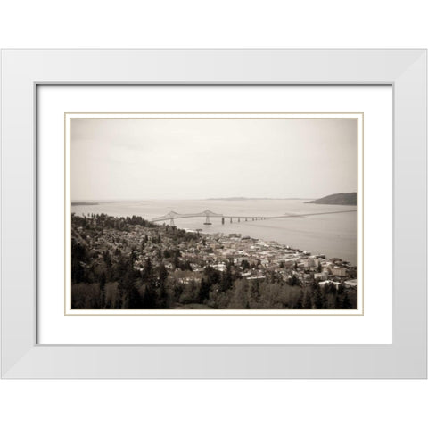 Astoria Vista White Modern Wood Framed Art Print with Double Matting by Berzel, Erin