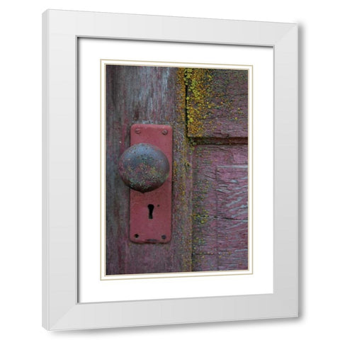 Barn Door White Modern Wood Framed Art Print with Double Matting by Berzel, Erin