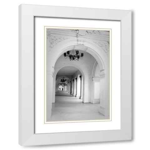 El Prado II White Modern Wood Framed Art Print with Double Matting by Berzel, Erin