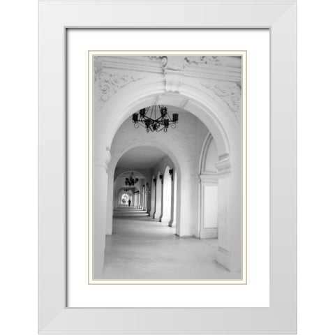 El Prado II White Modern Wood Framed Art Print with Double Matting by Berzel, Erin