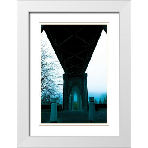 St. Johns Arches III White Modern Wood Framed Art Print with Double Matting by Berzel, Erin