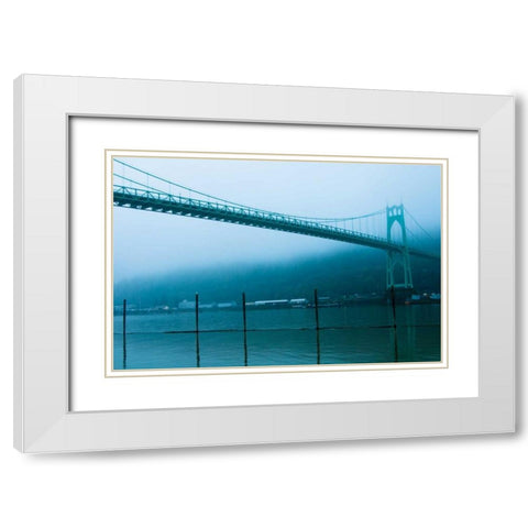 St. Johns Bridge X White Modern Wood Framed Art Print with Double Matting by Berzel, Erin