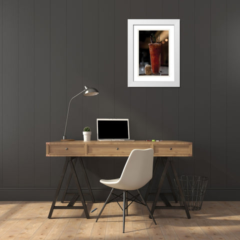 Cocktail Hour X White Modern Wood Framed Art Print with Double Matting by Berzel, Erin