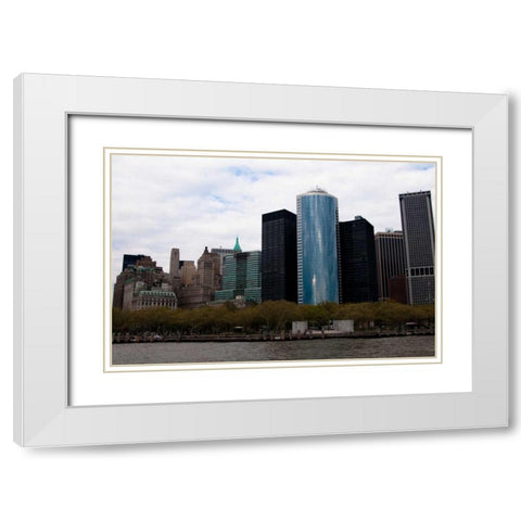 Lower Manhattan III White Modern Wood Framed Art Print with Double Matting by Berzel, Erin