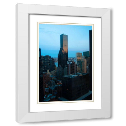 Trump World Tower II White Modern Wood Framed Art Print with Double Matting by Berzel, Erin