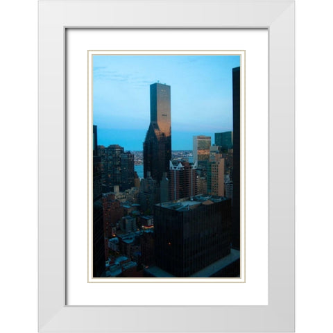 Trump World Tower II White Modern Wood Framed Art Print with Double Matting by Berzel, Erin