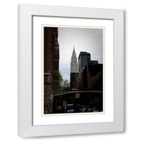 Chrysler Building I White Modern Wood Framed Art Print with Double Matting by Berzel, Erin