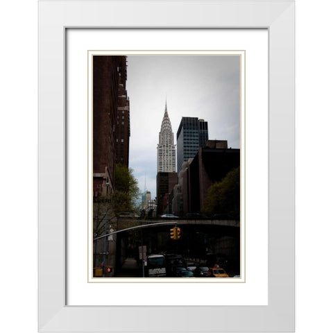 Chrysler Building I White Modern Wood Framed Art Print with Double Matting by Berzel, Erin
