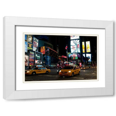 Times Square II White Modern Wood Framed Art Print with Double Matting by Berzel, Erin