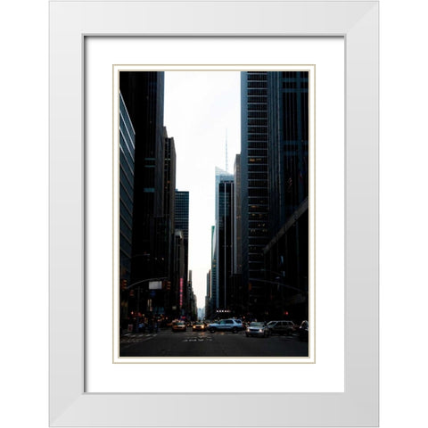 Radio City White Modern Wood Framed Art Print with Double Matting by Berzel, Erin