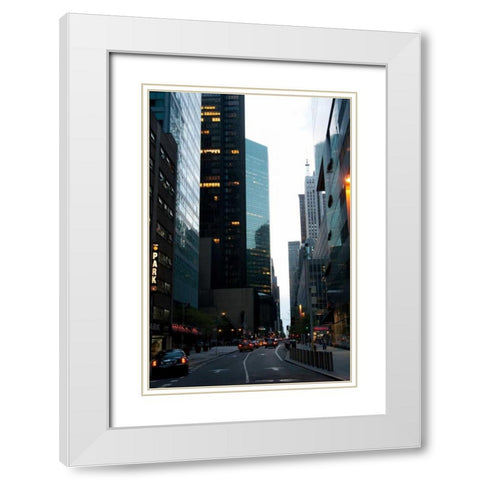 NYC Diamond District White Modern Wood Framed Art Print with Double Matting by Berzel, Erin