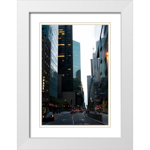 NYC Diamond District White Modern Wood Framed Art Print with Double Matting by Berzel, Erin