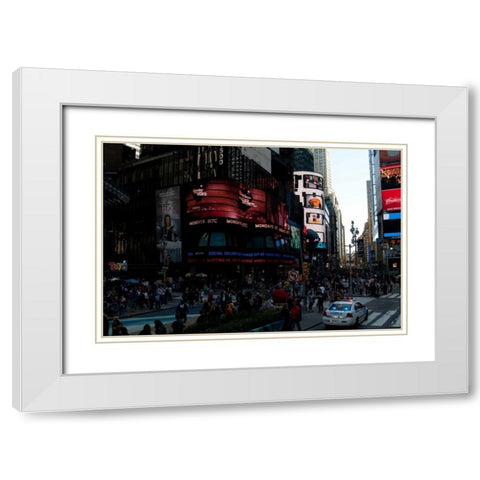 Times Square IV White Modern Wood Framed Art Print with Double Matting by Berzel, Erin