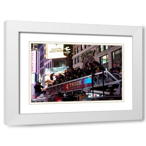 Pride of Midtown II White Modern Wood Framed Art Print with Double Matting by Berzel, Erin