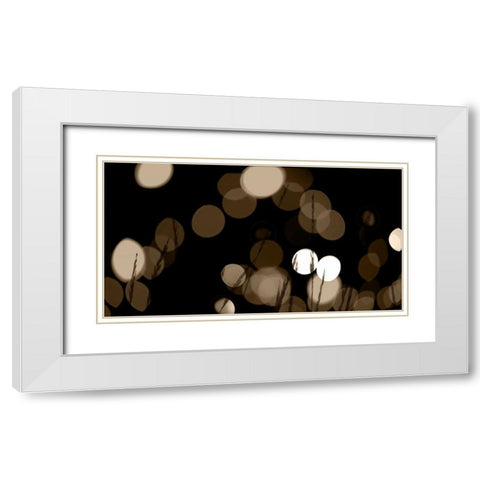 Bokeh Grass II White Modern Wood Framed Art Print with Double Matting by Berzel, Erin