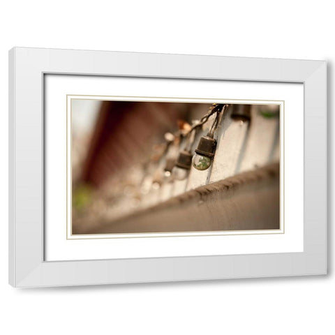 Bangkok Lights I White Modern Wood Framed Art Print with Double Matting by Berzel, Erin