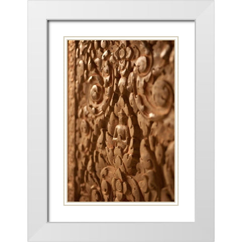 Carving Detail White Modern Wood Framed Art Print with Double Matting by Berzel, Erin