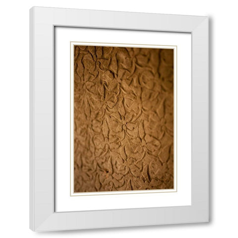 Orchid Carving I White Modern Wood Framed Art Print with Double Matting by Berzel, Erin