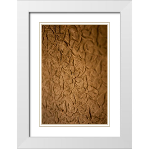 Orchid Carving I White Modern Wood Framed Art Print with Double Matting by Berzel, Erin