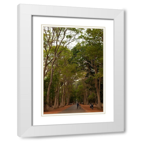 Road to Angkor White Modern Wood Framed Art Print with Double Matting by Berzel, Erin