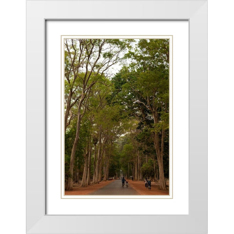 Road to Angkor White Modern Wood Framed Art Print with Double Matting by Berzel, Erin