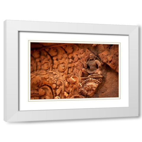 Carvings II White Modern Wood Framed Art Print with Double Matting by Berzel, Erin
