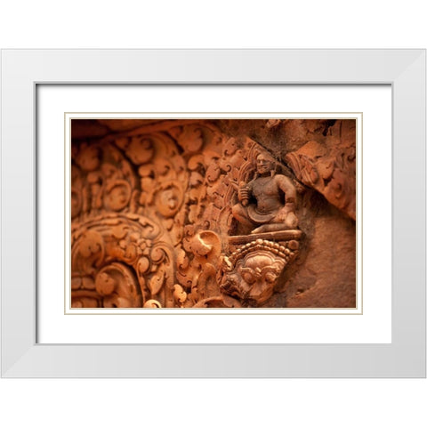 Carvings II White Modern Wood Framed Art Print with Double Matting by Berzel, Erin