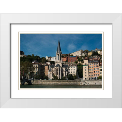 Vieux Lyon II White Modern Wood Framed Art Print with Double Matting by Berzel, Erin