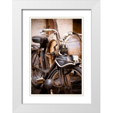 Moto II White Modern Wood Framed Art Print with Double Matting by Berzel, Erin