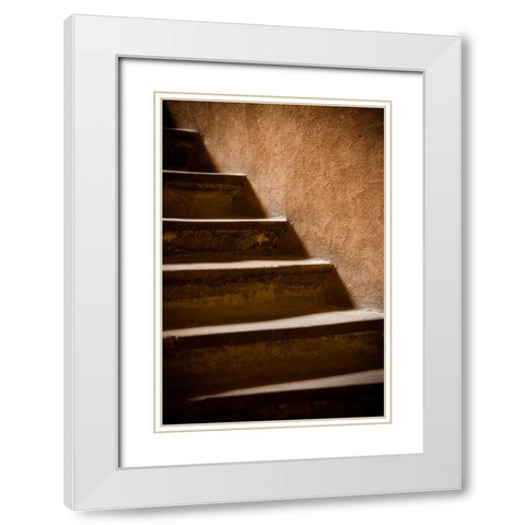 Old Lyon Stairway IV White Modern Wood Framed Art Print with Double Matting by Berzel, Erin
