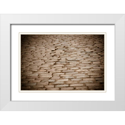 Stone Path II White Modern Wood Framed Art Print with Double Matting by Berzel, Erin