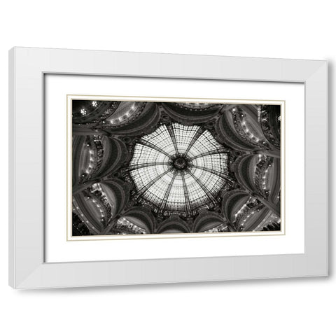 Galeries Lafayette IV BW White Modern Wood Framed Art Print with Double Matting by Berzel, Erin