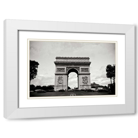 Arc de Triomphe I White Modern Wood Framed Art Print with Double Matting by Berzel, Erin