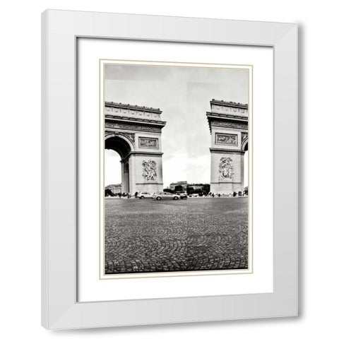 Ave Champs Elysees V White Modern Wood Framed Art Print with Double Matting by Berzel, Erin