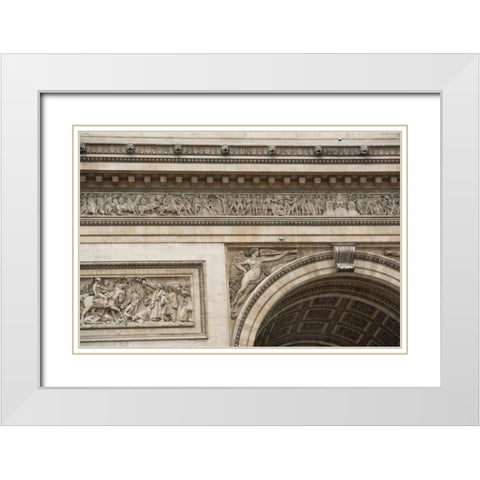 Arc de Triomphe III White Modern Wood Framed Art Print with Double Matting by Berzel, Erin