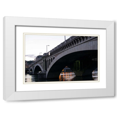 Wilson Bridge I White Modern Wood Framed Art Print with Double Matting by Berzel, Erin