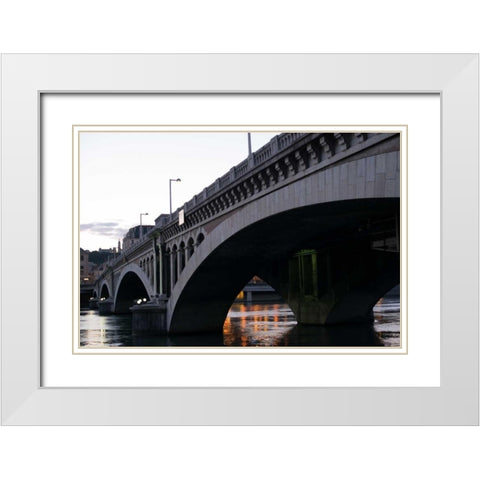 Wilson Bridge I White Modern Wood Framed Art Print with Double Matting by Berzel, Erin
